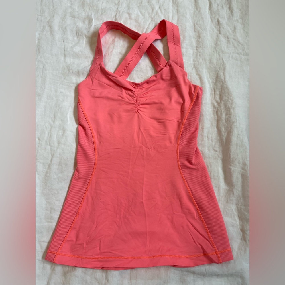 Lululemon Coral Pink Athletic Tank Top